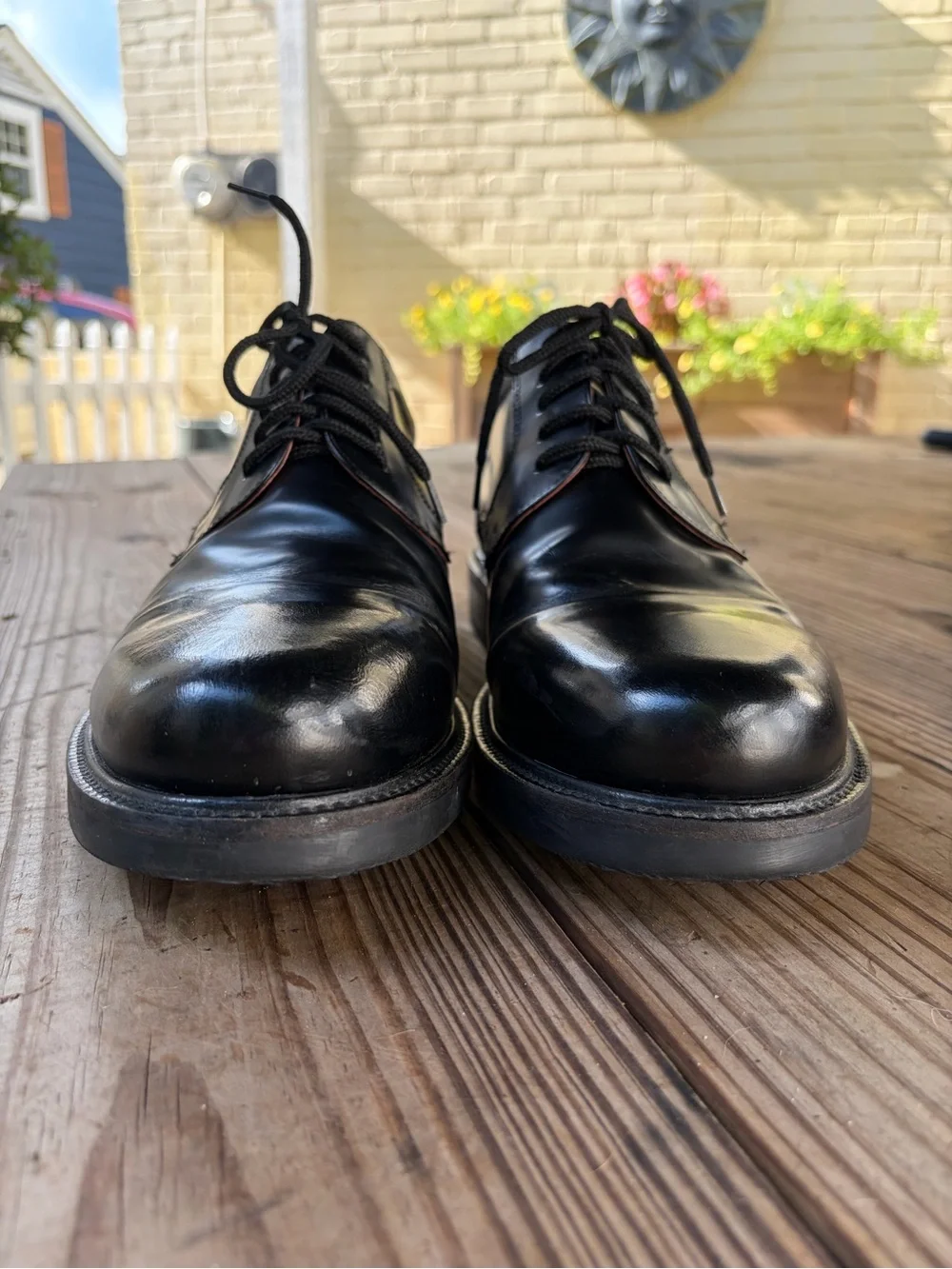 Johnston & Murphy Vintage Black Leather Derby Dress Shoes